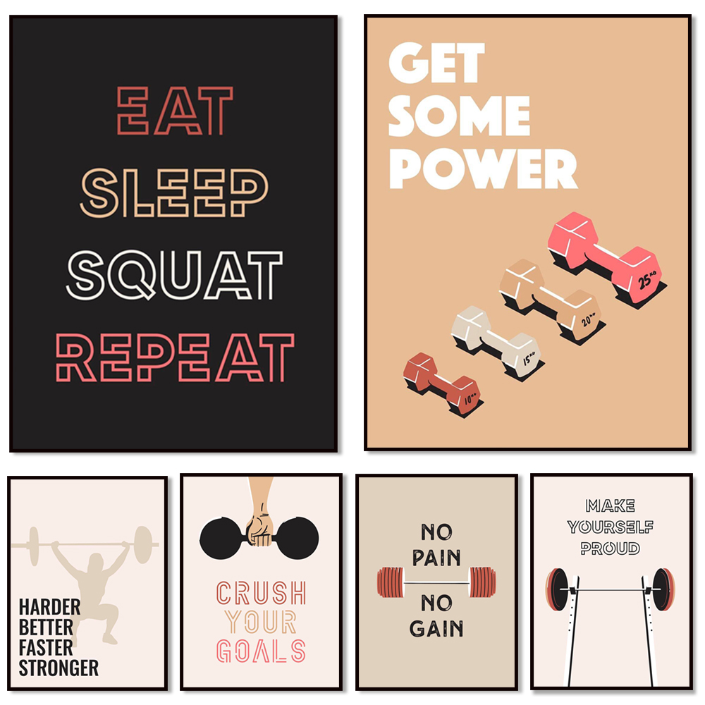 Home Gym York - Seni Dinding Gym Rumah, Cetakan Dinding