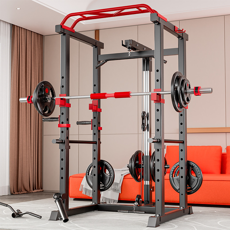 Home Gym Half Rack - Rak Squat Multifungsi, Rangka Gantry, Mesin