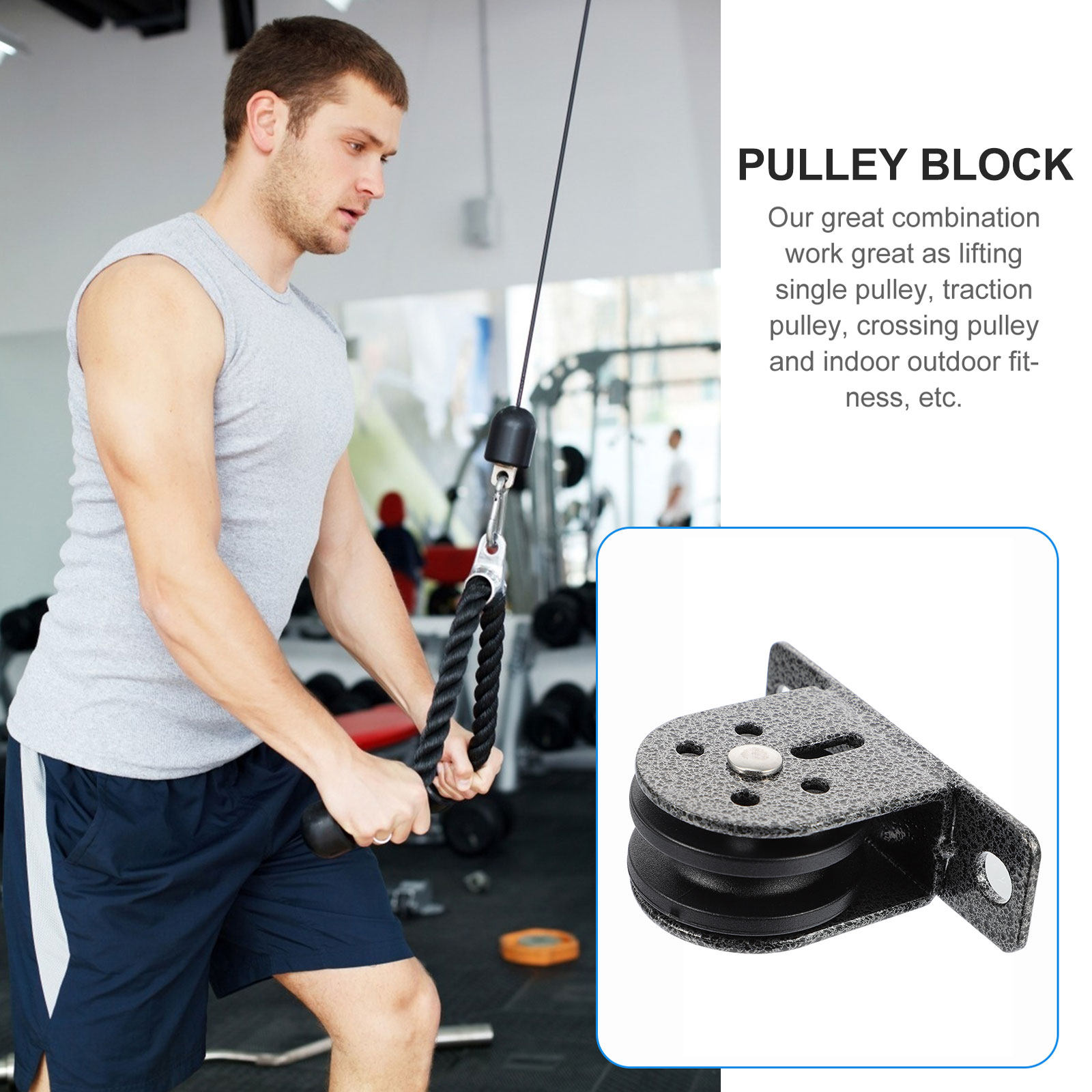 2 Buah Katrol Fitness Pengangk - Pulley Home Gym ulasan dan harga