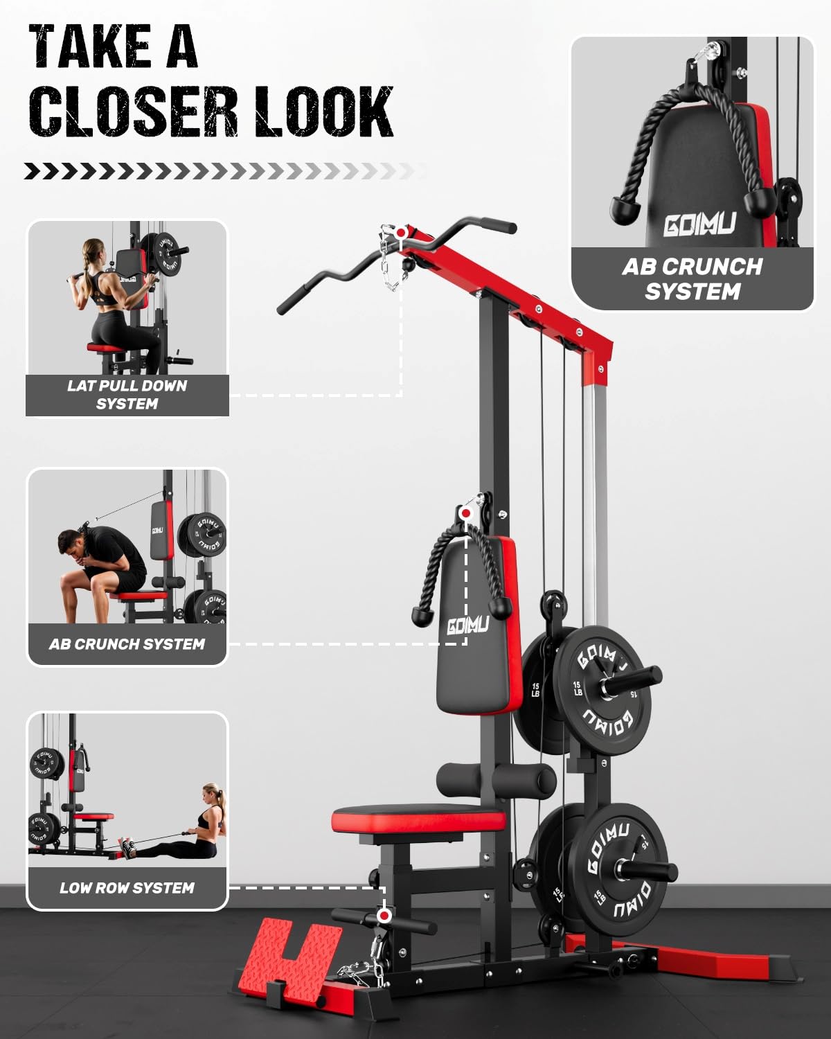 Mesin Kabel LAT Pulldown & Row - Pulley Home Gym ulasan dan harga