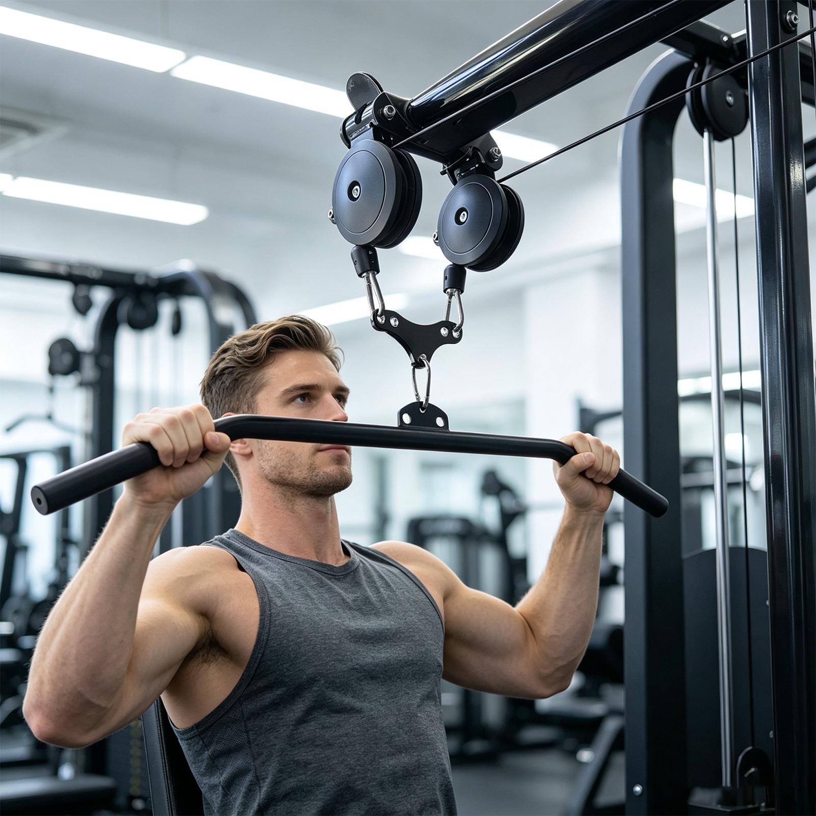 Adaptor Bar Pull-Down Posisi T - Pulley Home Gym ulasan dan harga
