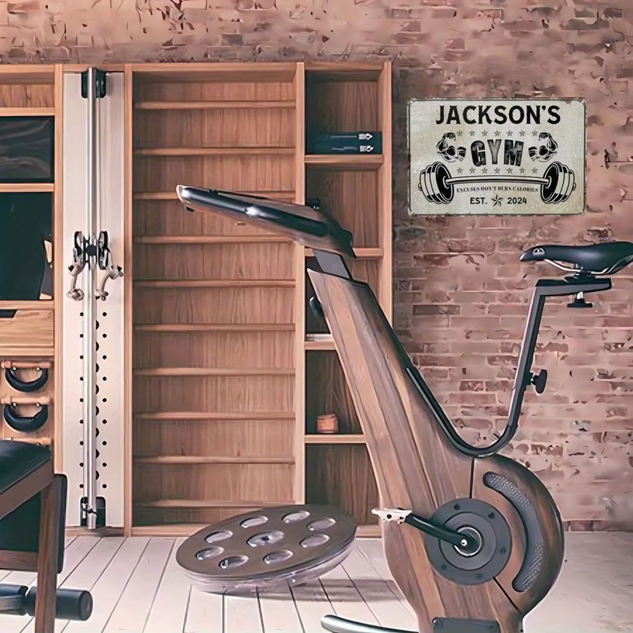 Papan Logam Personalisasi Gym, - Home Gym Decor ulasan dan harga