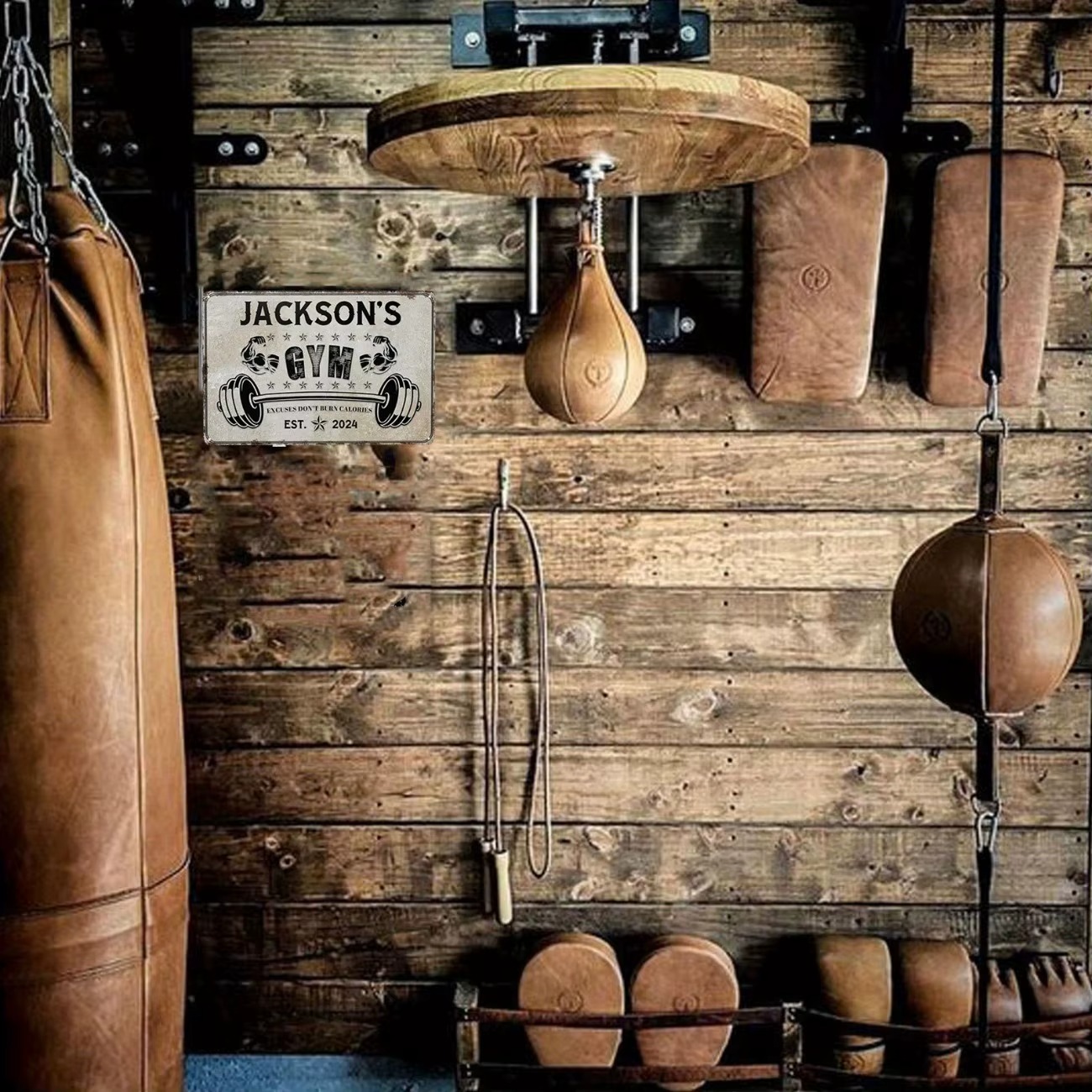 Papan Logam Personalisasi Gym, - Home Gym Decor ulasan dan harga