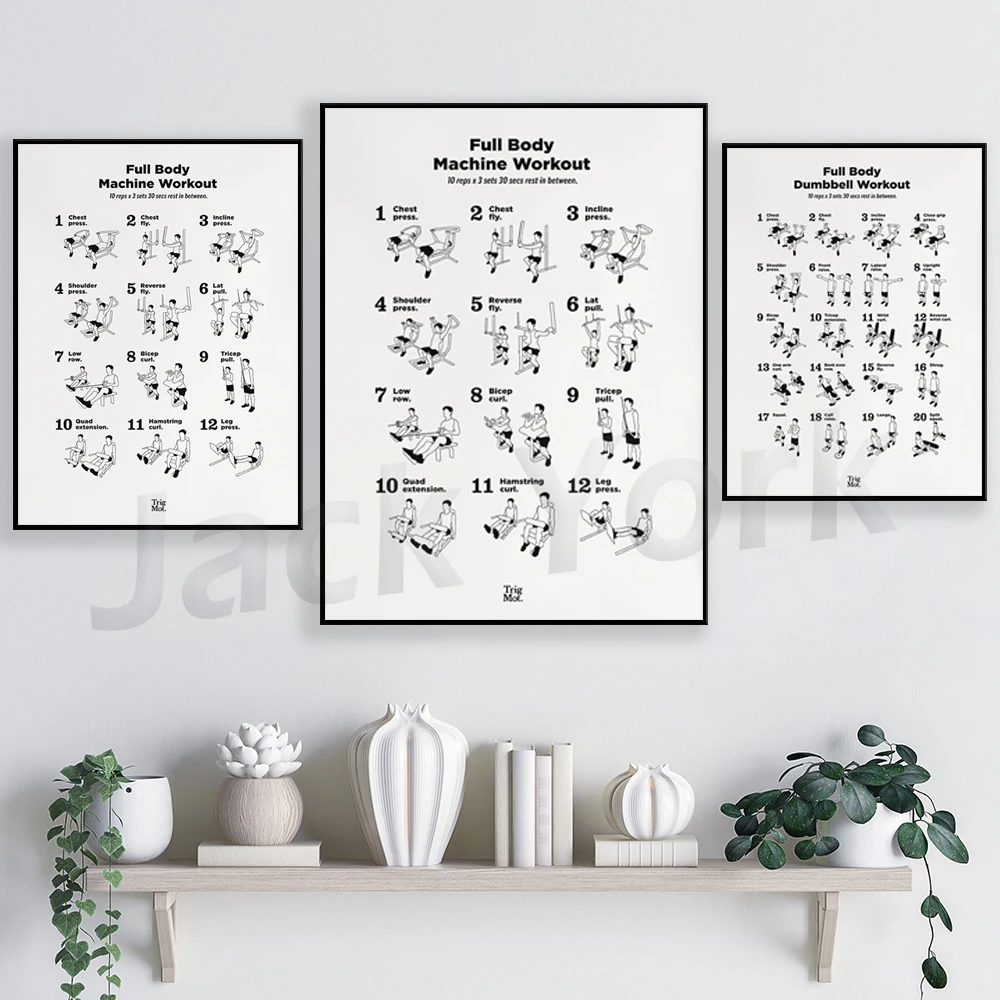 Poster Latihan Dumbbell, Poste - Home Gym York ulasan dan harga