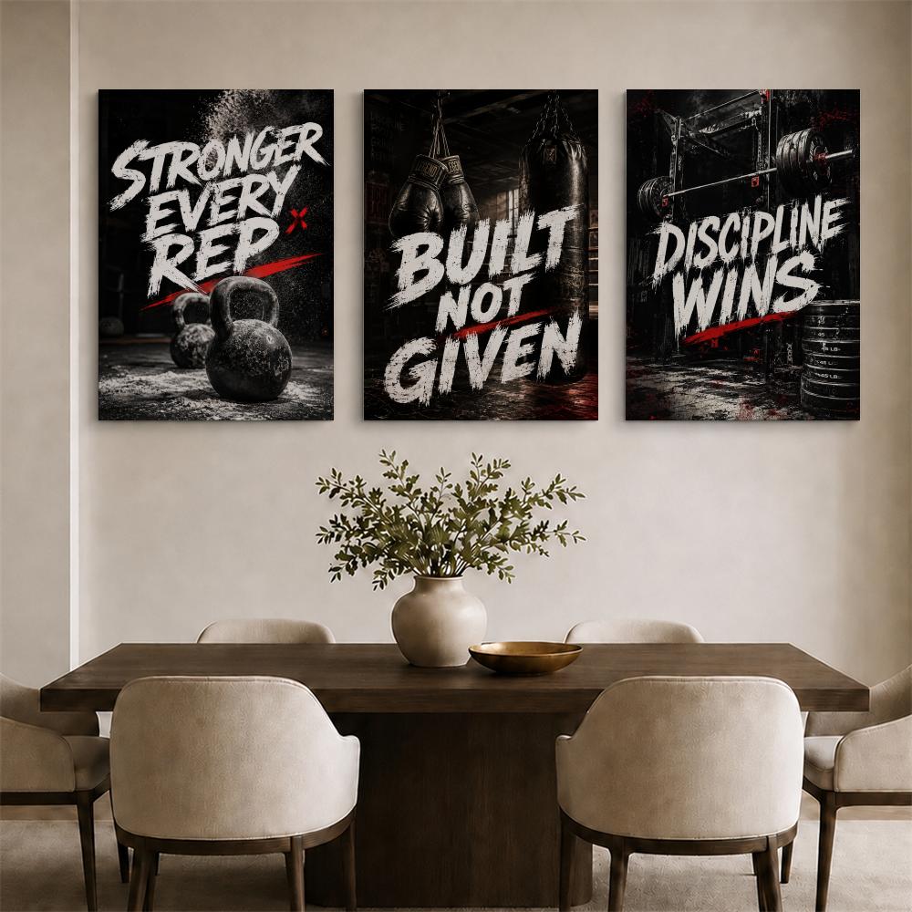 Lukisan Dinding Motivasi Gym B - Home Gym Decor ulasan dan harga