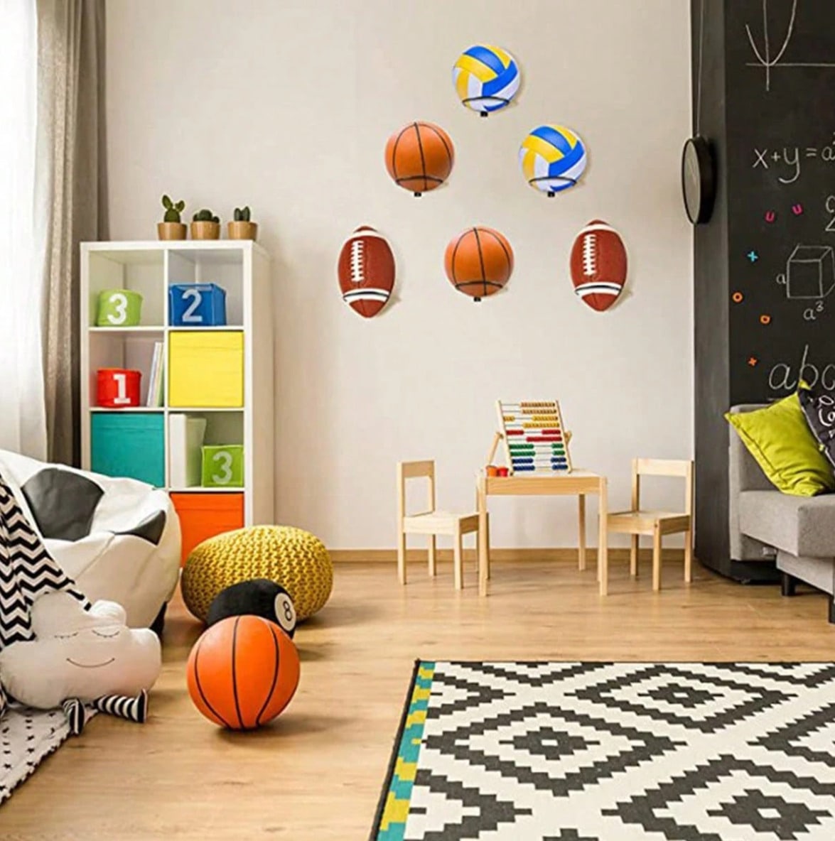Rak Pajangan Bola Basket yang  - Home Gym Furniture ulasan dan harga