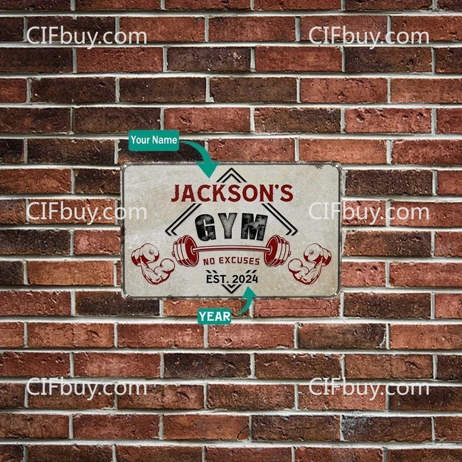 Plakat Logam Vintage Ukuran 30 - Home Gym Decor ulasan dan harga