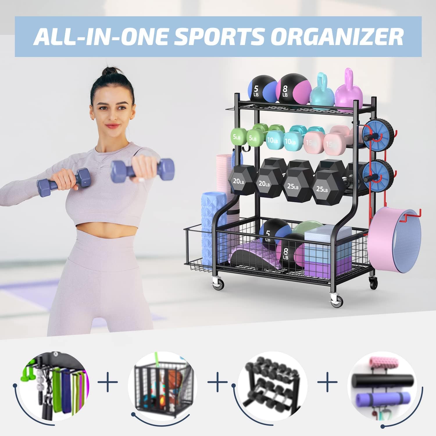 Rak Dumbbell Gym Rumahan denga - Home Gym Training ulasan dan harga