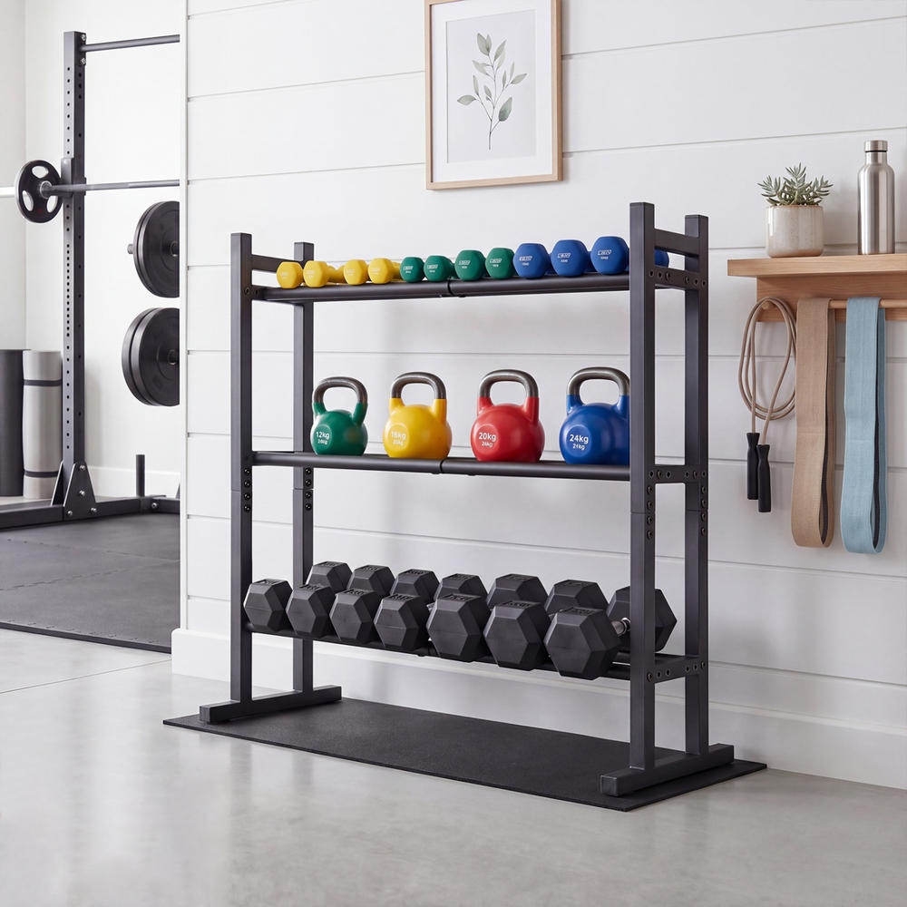 Rak Dumbbell 3 Tingkat Heavy D - Home Gym Training ulasan dan harga
