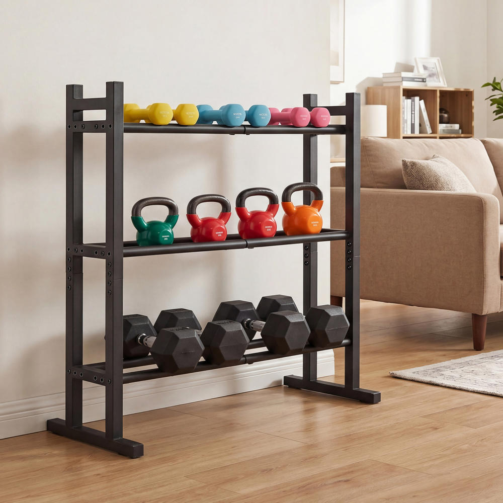 Rak Dumbbell 3 Tingkat Heavy D - Home Gym Training ulasan dan harga