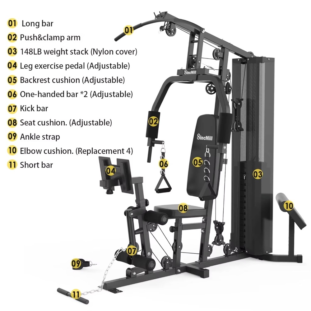 148LB Peralatan Gym Multifungs - Home Gym Half Rack ulasan dan harga