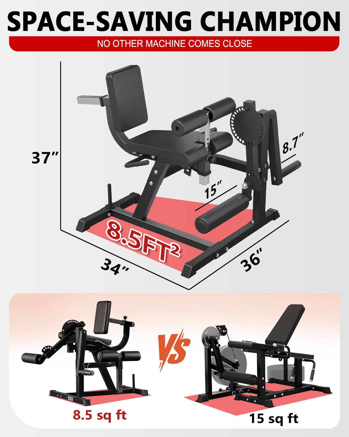 Mesin Latihan Otot Paha & Bawa - Home Gym Leg Extension Machine ulasan dan harga