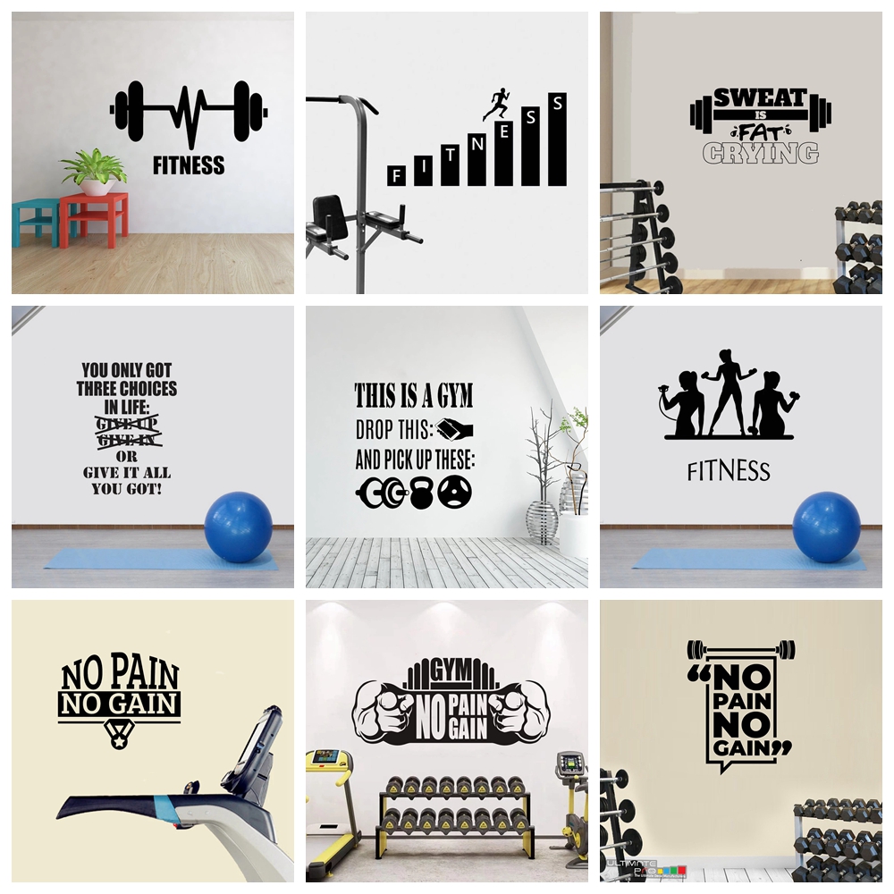 Stiker dinding budaya GYM, 1 b - Home Gym Furniture ulasan dan harga
