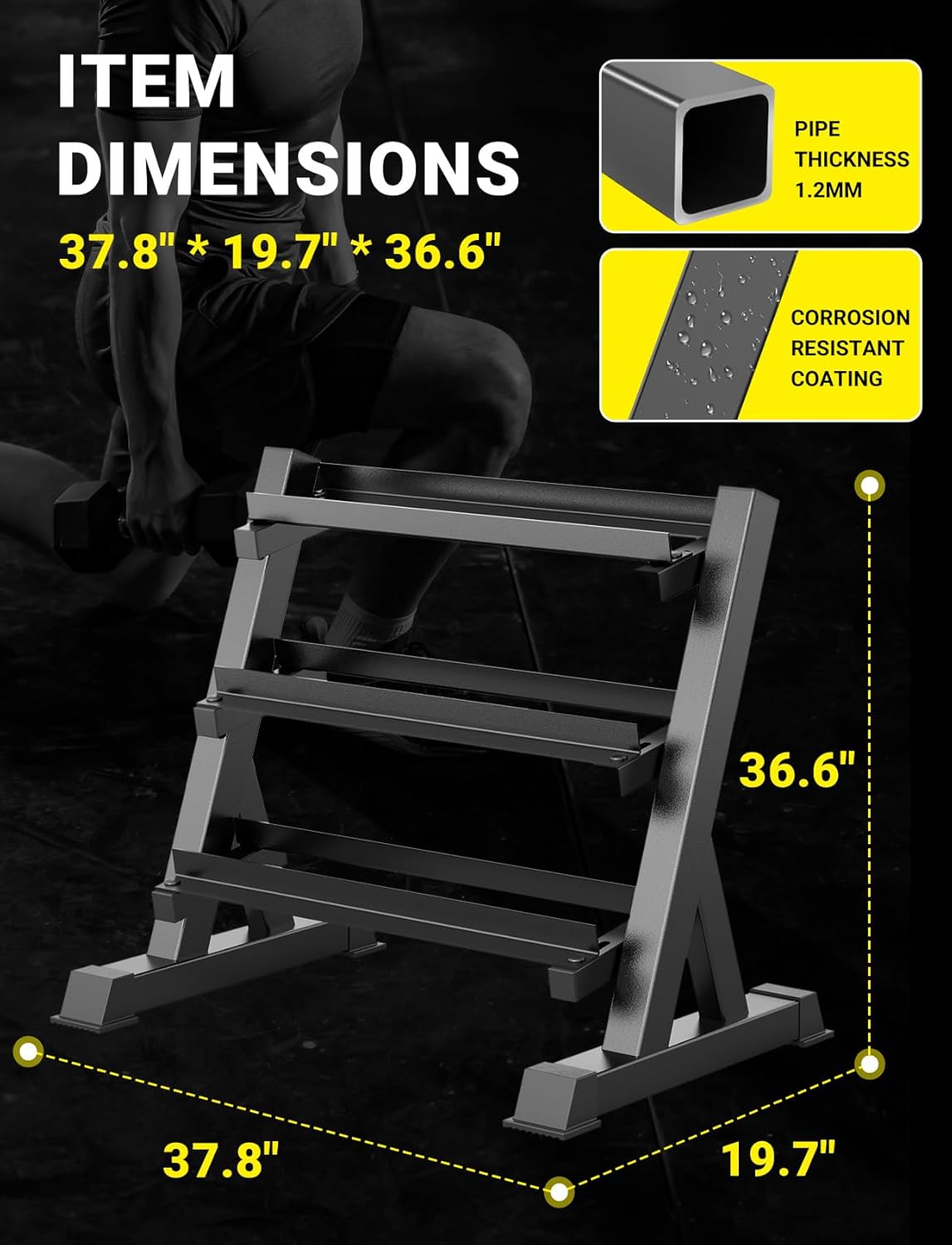 Rak Dumbbell Home Gym, 3 & 5 T - Home Gym Training ulasan dan harga